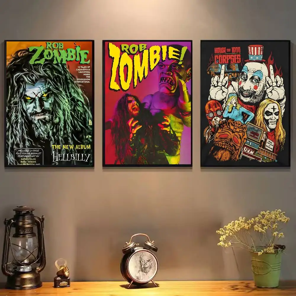ملصق R-Rob Z-Zombie الكلاسيكي عالي الدقة على الحائط اللاصق المقاوم للماء وغرفة المعيشة المنزلية وغرفة النوم والديكور الجمالي
