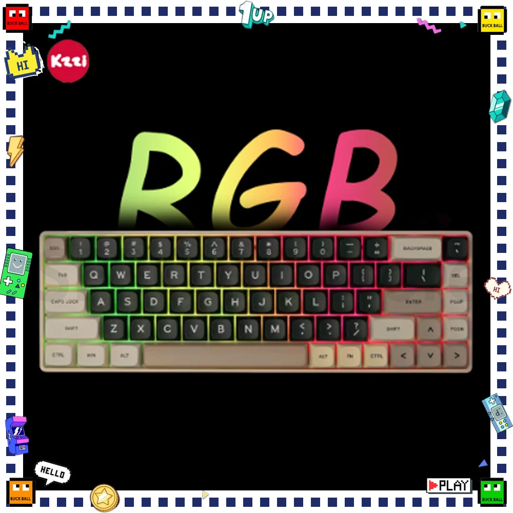 

Kzzi G68 Magnetic Switch Gaming Keyboard Wired Quick Trigger 68 Keys Aluminum Alloy RGB Mechanical Keyboard For Valorant Gamer