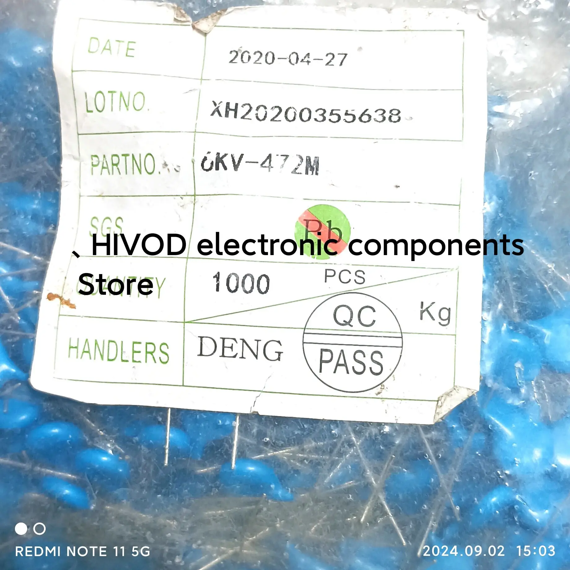 1000PCS 1KV 2KV 3KV high-voltage ceramic capacitors 102M 152 121K 391K 222M 332M 472M