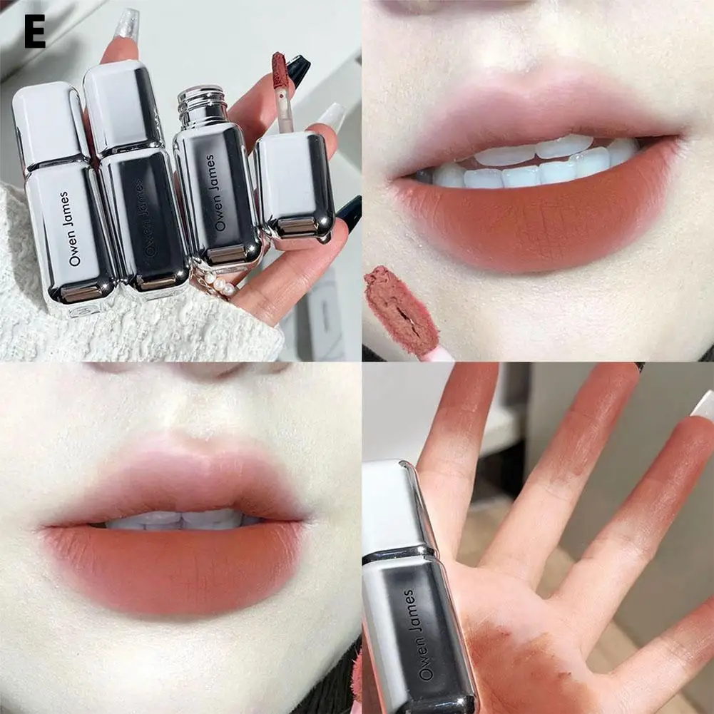 Velvet Matte Lip Mud Liquid Lipstick Waterproof Nude Lasting Cosmetics Peach Lip Non-stick Tint Glaze Lip Lip Gloss Red Lon U2W4