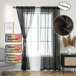 2PC Boho Curtains Tulle for Living Room 2 pieces free shipping, Curtains for Ramadan Decoration 2024, sheer curtains