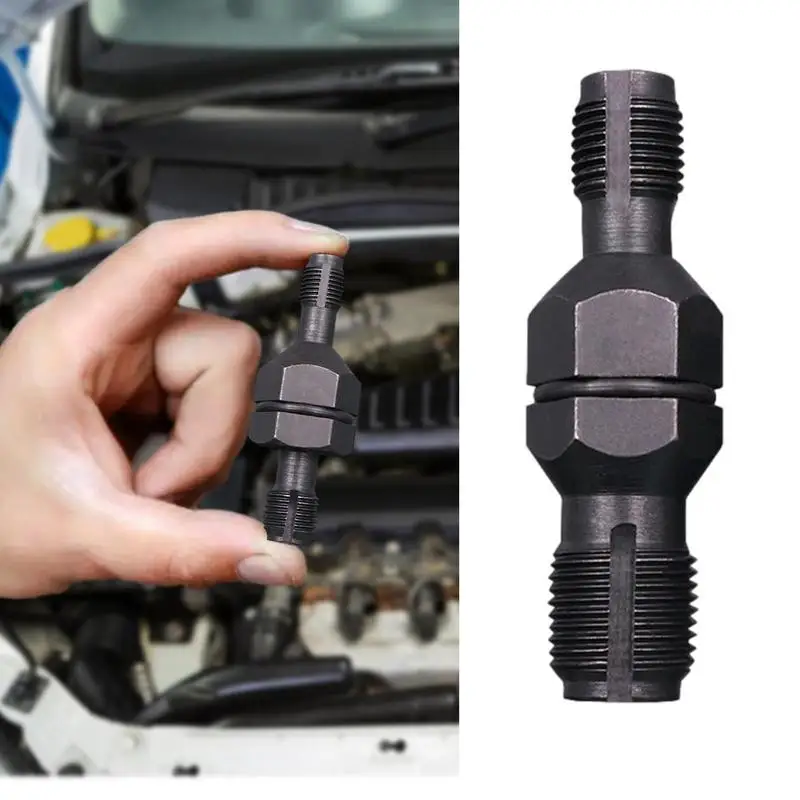 Car Spark Plug Thread Repair Tool Double-Ended Spark Plug Thread Insert Tap Carbon Steel Air Cylinder Thread Repair Kit