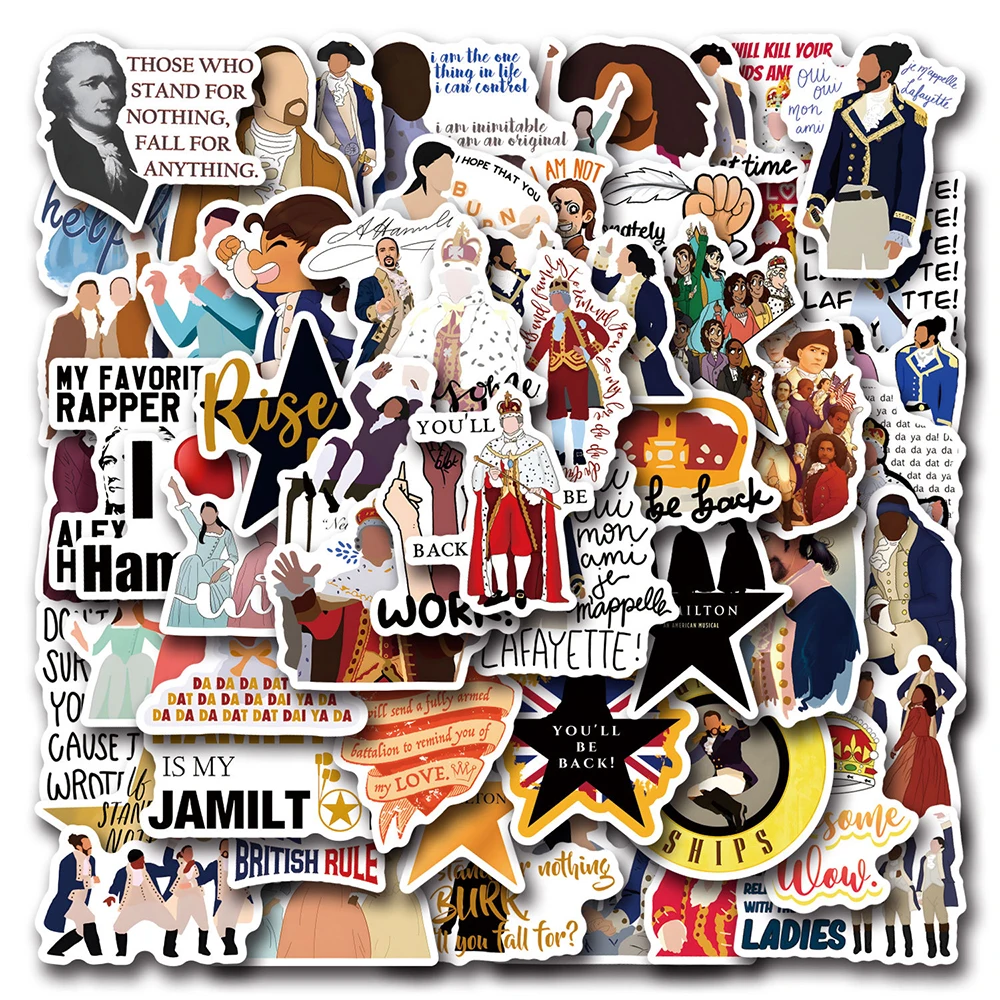 

10/30/55pcs Cartoon Hamilton Graffiti Stickers Classic Musical Play Decals DIY Scrapbook Notebook Phone Sticker Decoration Gift