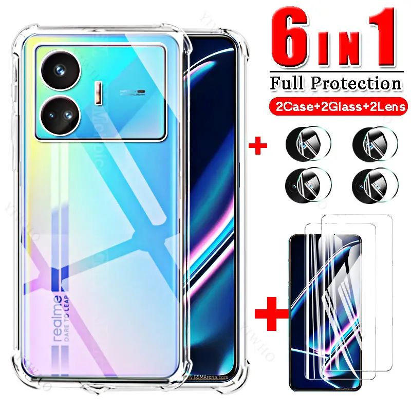 1to6 Realmi GT Neo5 SE Case + Camere Screen Protector Tempered Glass for Oppo Realme GT Neo5 SE Neo5SE Neo 5 240w Protect Fundas