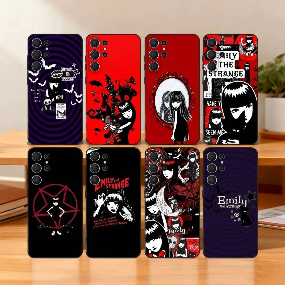 

Comics Emily The Strange Phone Case For Samsung S25,24,23,22,30,21,10,9,Ultra,Plus,Lite,FE Soft Black Case