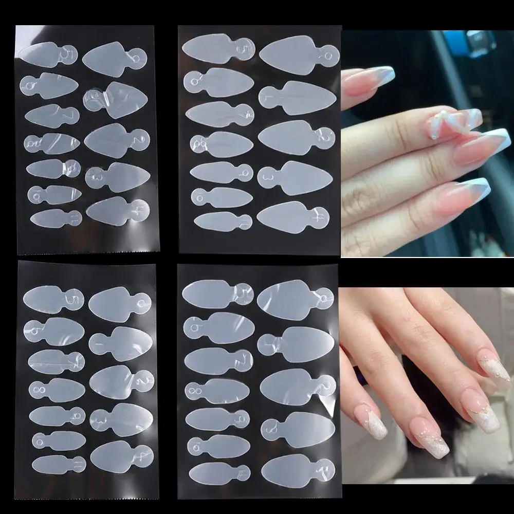 

False Tips Manicure Accessories Gel Nail Mold French Forma Dual Sticker Mold Sticker Silicone Nails Mold Pad