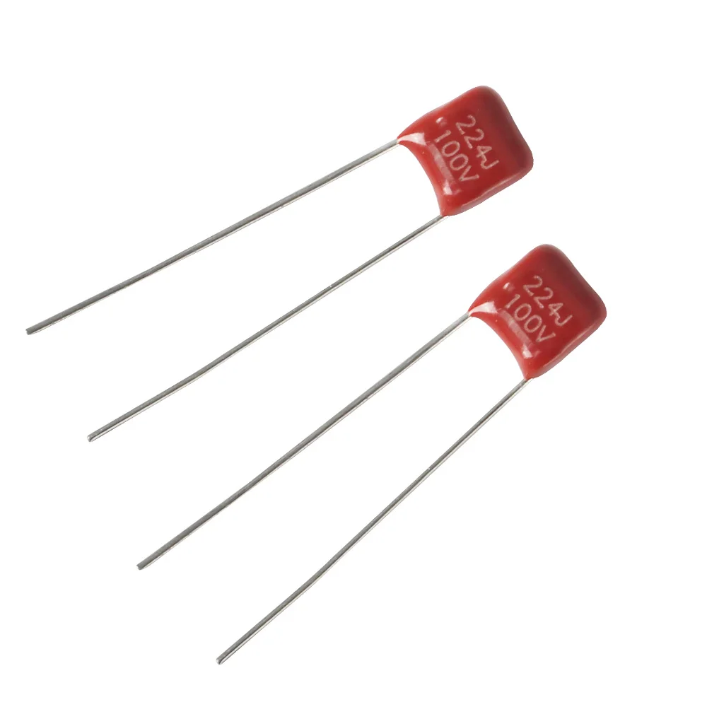 20/40pcs 100V CBB Polypropylene Film Capacitor 104J 224J 333J 100nF 33nF 220nF CBB Capacitors Kit