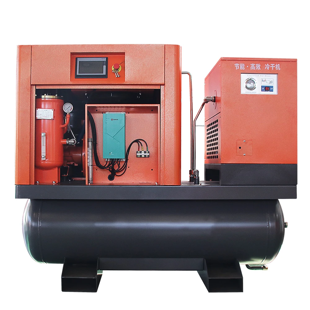 

Industrial Applied 1.6Mpa 7.5KW Cutting Combined Screw Air Compressor with Air Dryer and 250L Tank