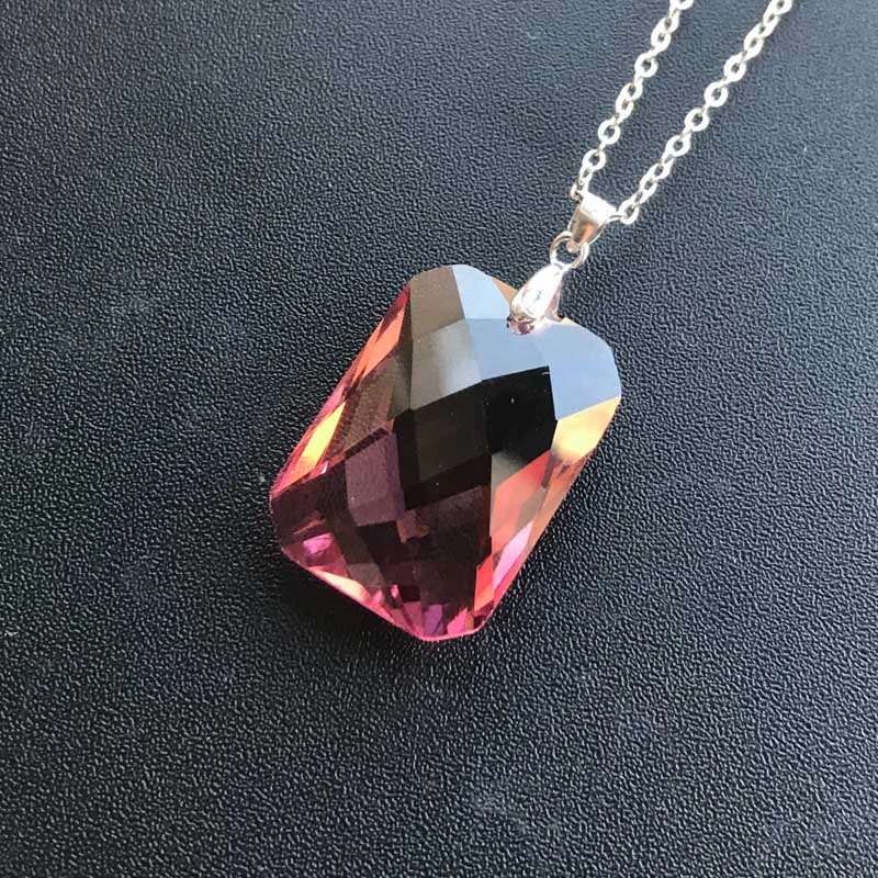 CSJ New 18*25mm Zultanite Pendant Necklace Sterling 925 Silver Created Sultanite Color Change Fine Jewelry for Women Party Gift