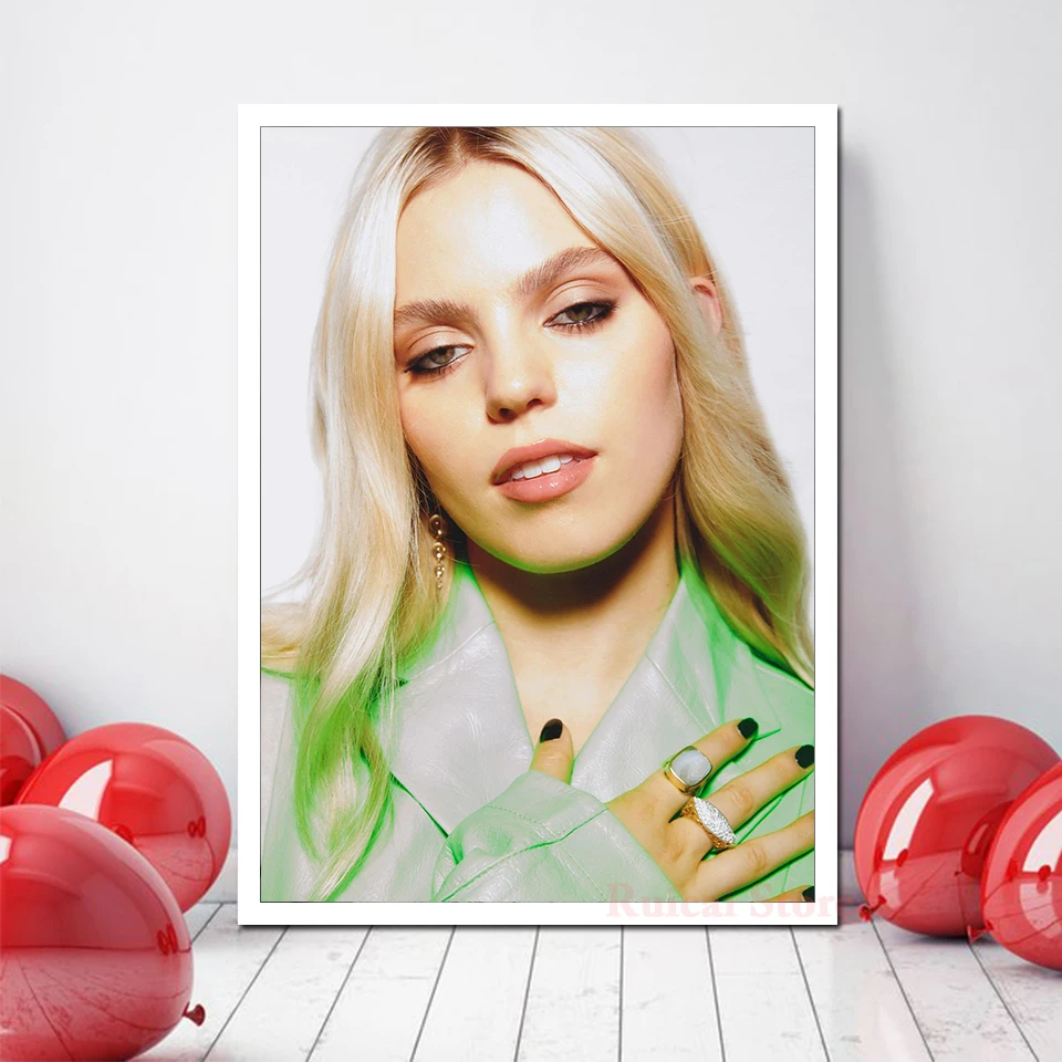 رينيه راب المشارك البوب المغني يطبع فيلم ستار جدار صورة فنية قماش اللوحة ديكور المنزل Gif