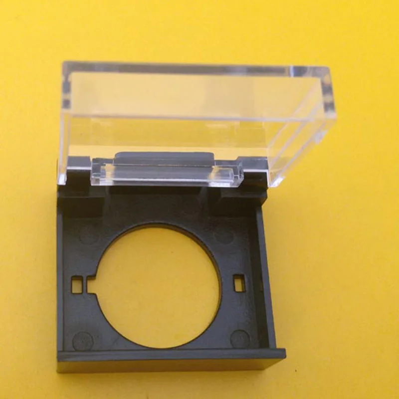 10pcs Rectangle Type plastic push button with clear switch cover box 16mm mounting hole Transaprent  Safety Protector Guard box