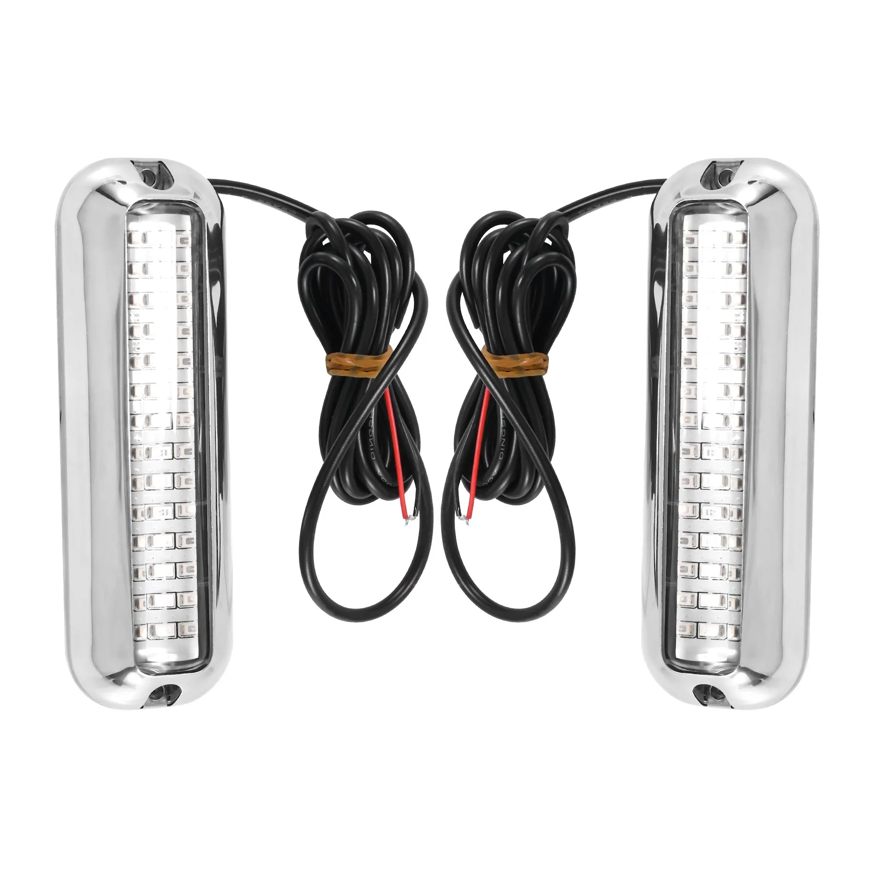 2 Stuks 42led Boot Afvoer Licht Boot Spiegel Lichtblauw Onderwater Ponton Marine Licht