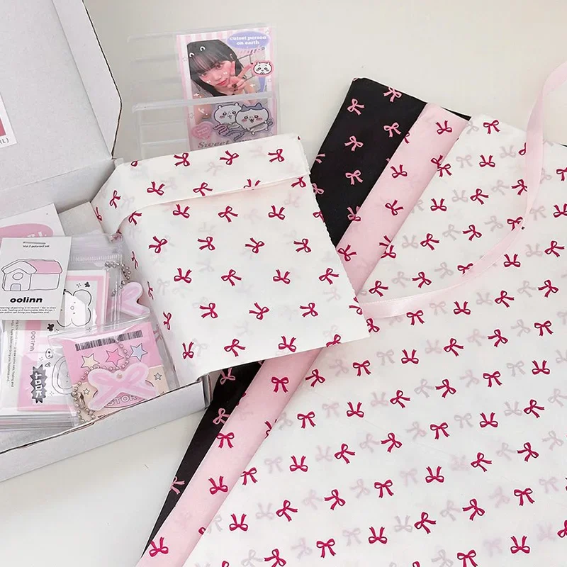 10 Stück rosa Schleife Sydney Papier handgeknetetes Papier Baumwollpapier Blumenstrauß Blumen Geschenkpapier kleines Geschenkverpackungspapier – Detail 11