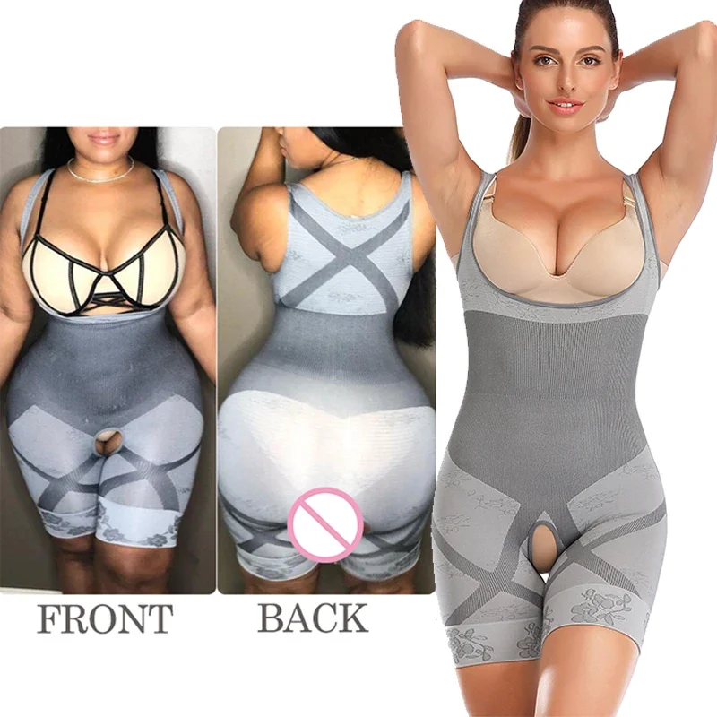 Full Body Shaper Slimming Bodysuit Waist Trainer Seamless Shapewear Women Corrective Underwear Tummy Butt Corset Modeling Strap