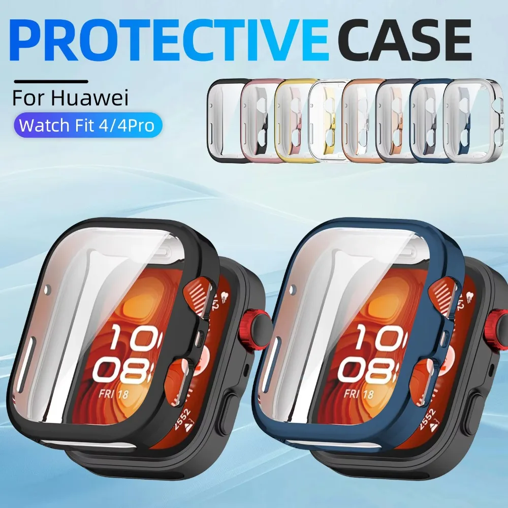 TPU 보호 케이스 Huawei Watch Fit 4/4 Pro 용 긁힘 방지 전체 보호 화면 보호기 범퍼 커버 쉘