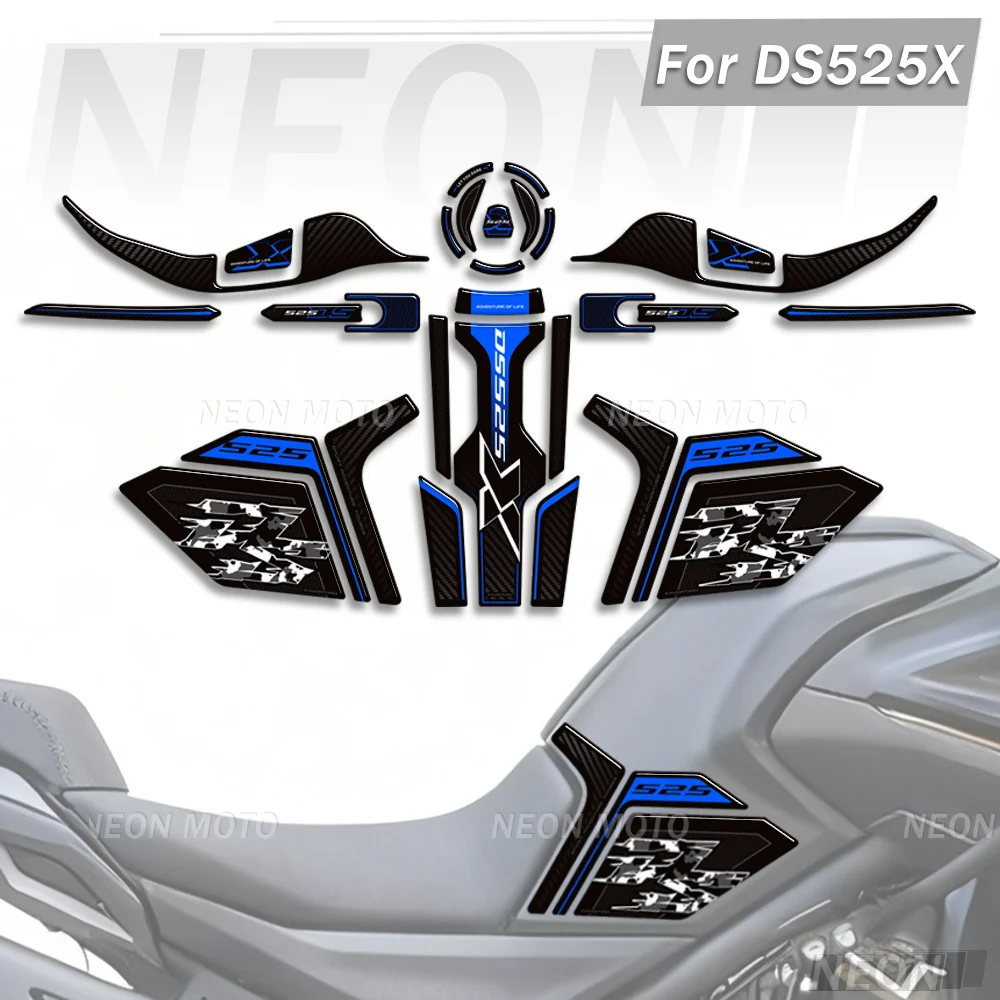 

3D Motorcycle Side Tank Pad Anti-Slip Sticker Gas Knee Grip Protection Decal For Voge Valico 525 DSX 525DSX