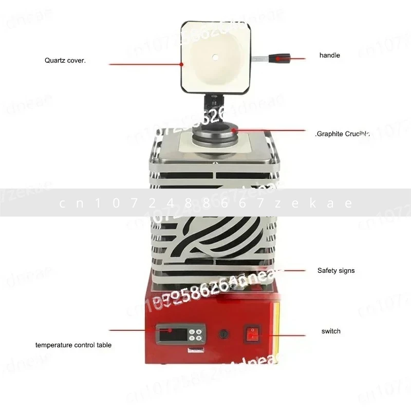 Gold Melting Furnace High Temperature Melting Gold Silver Copper Aluminum  Furnace Metal Casting Experiment Melting Metallurgy
