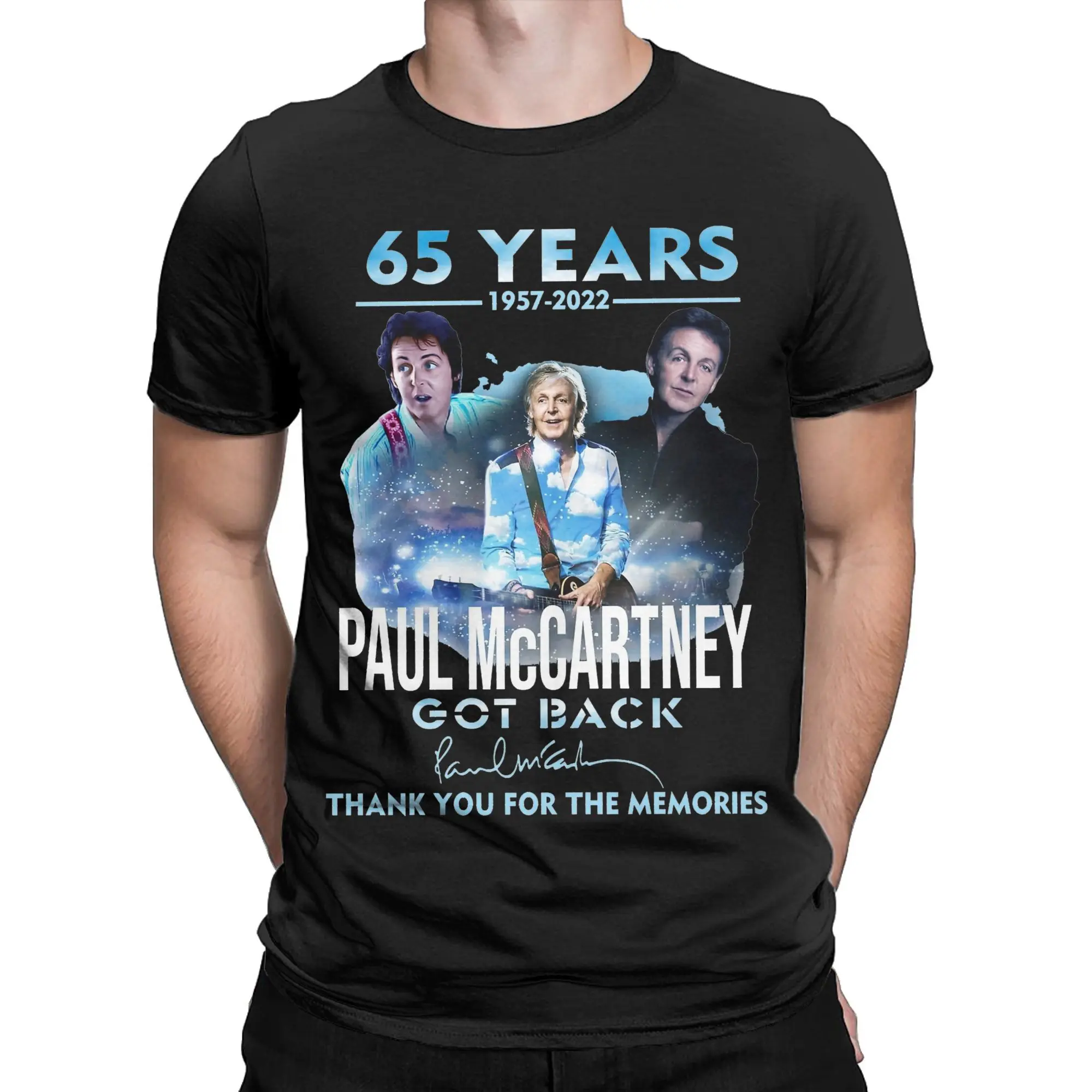 Fashion Paul McCartney thanks for memories  T Shirt for Men Women  100% Cotton Tee Shirt Short Sleeve Clothes