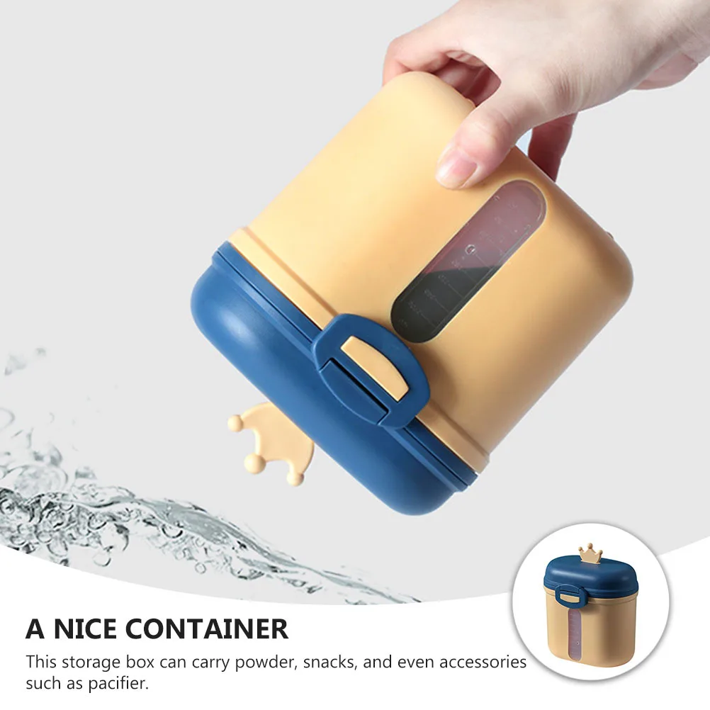 

1Set Milk Powder Box Durable PP Material Portable Infant Formula Dispenser Travel Storage Container with Spoon for Baby Food