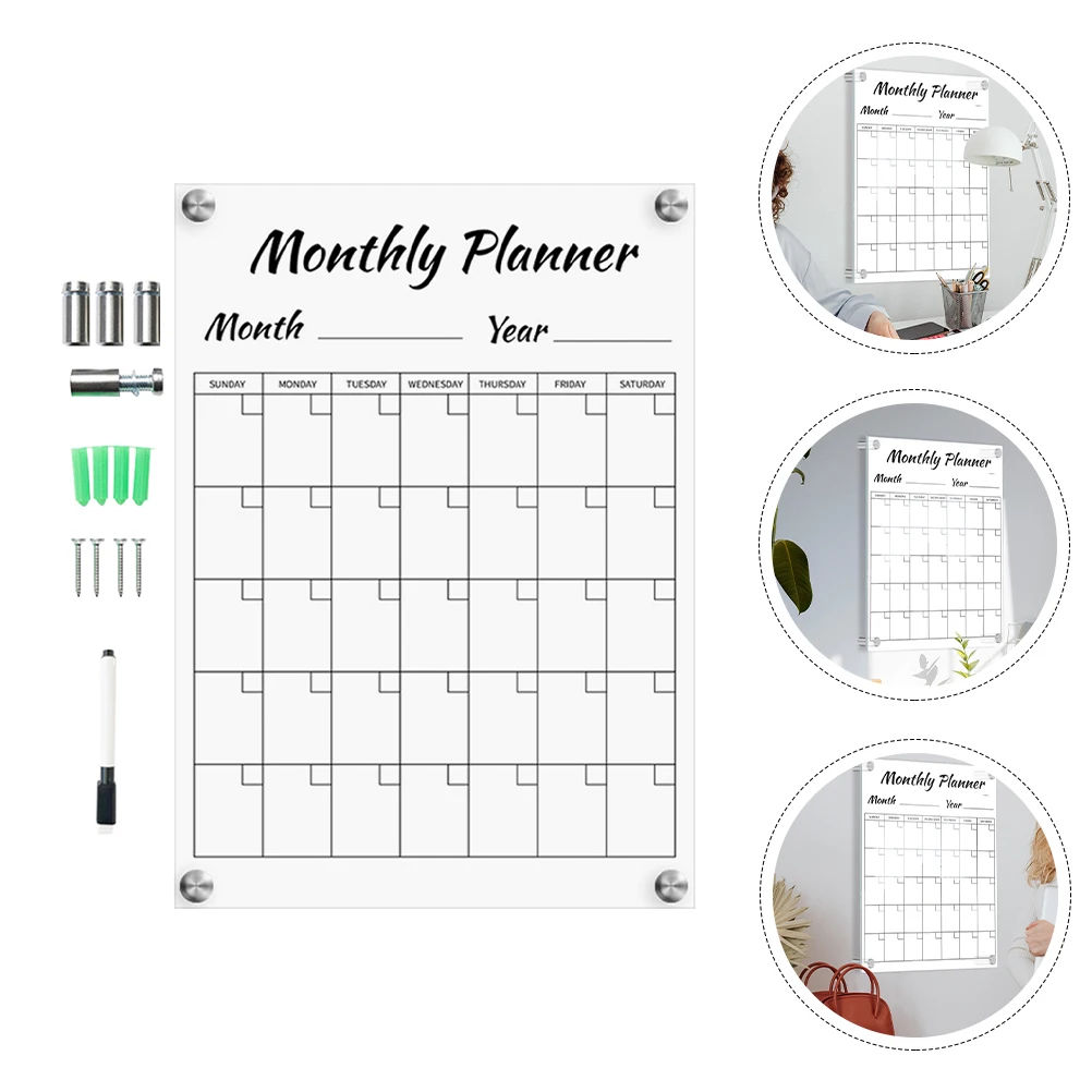 Acrylic Note Board Hanging Memo Notice Message Pendant Door Boards Whiteboard Wall