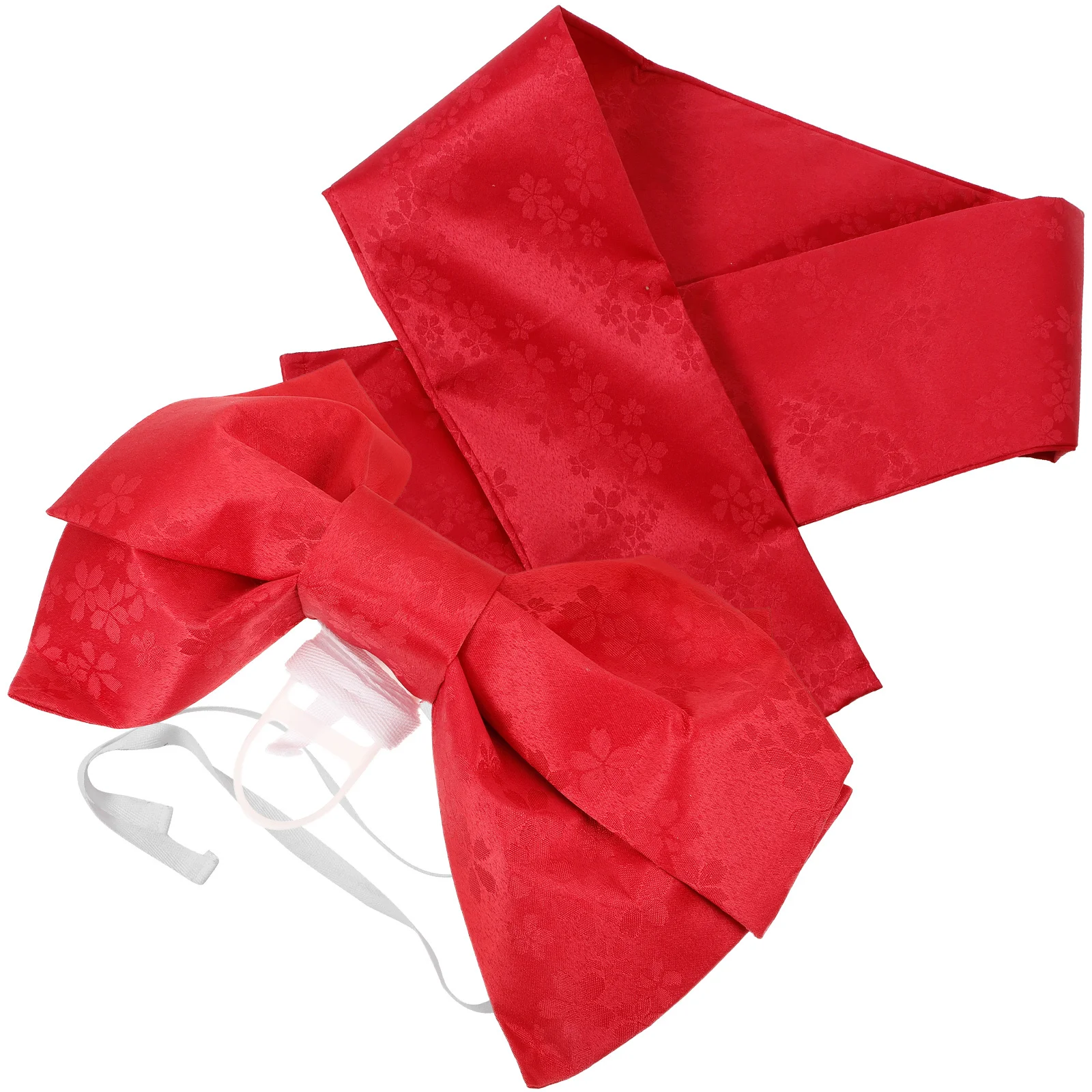 1 個日本の着物ウエストベルト伝統的なヴィンテージパターンの弓アクセサリー女性のための軽量ポータブルファッショナブルなパーティーウェア