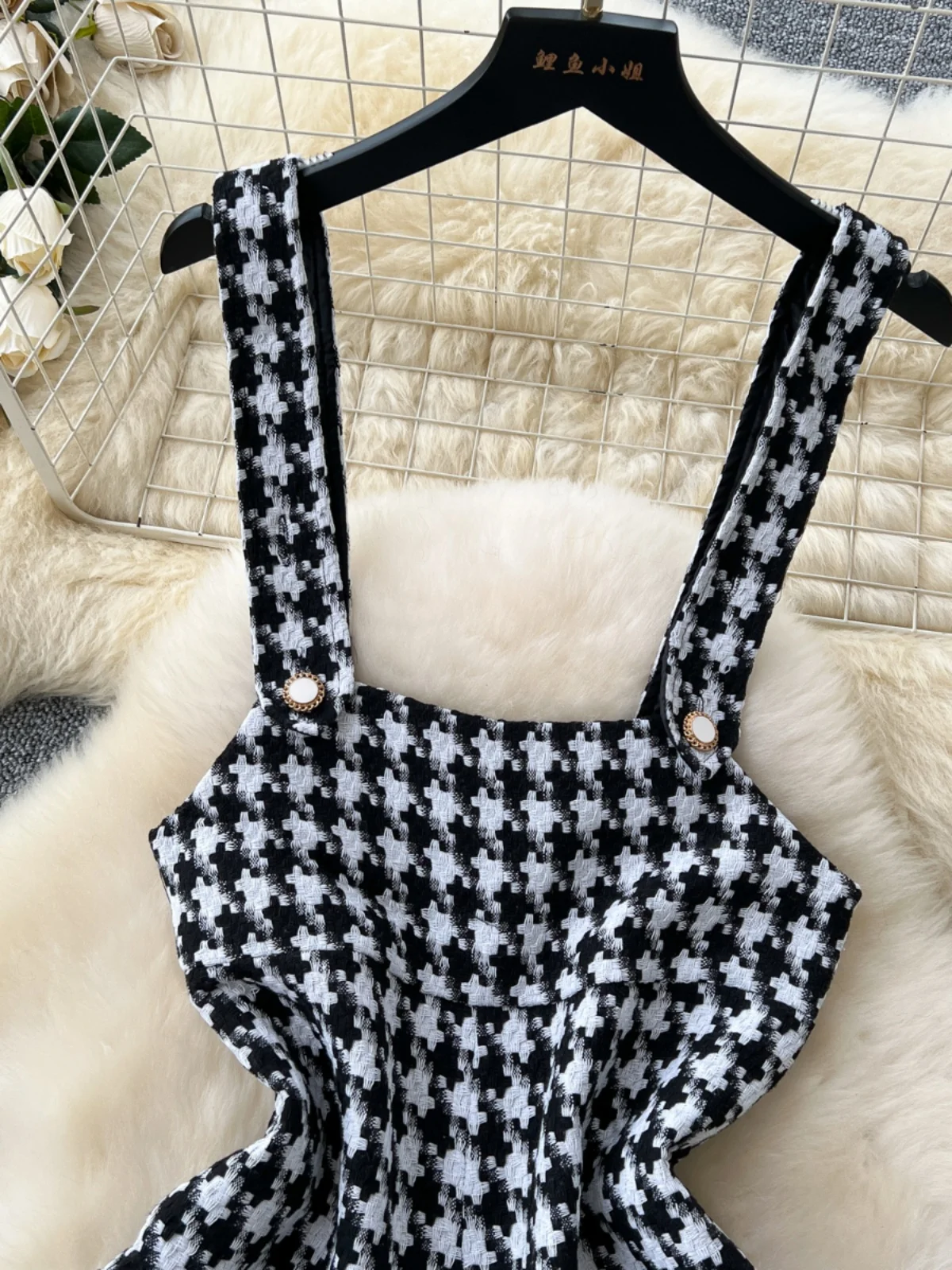 Ele Ladylike Plaid Tuta a gamba larga da donna a vita alta invernale Faion coreano Sle Pantaloni ort versatili