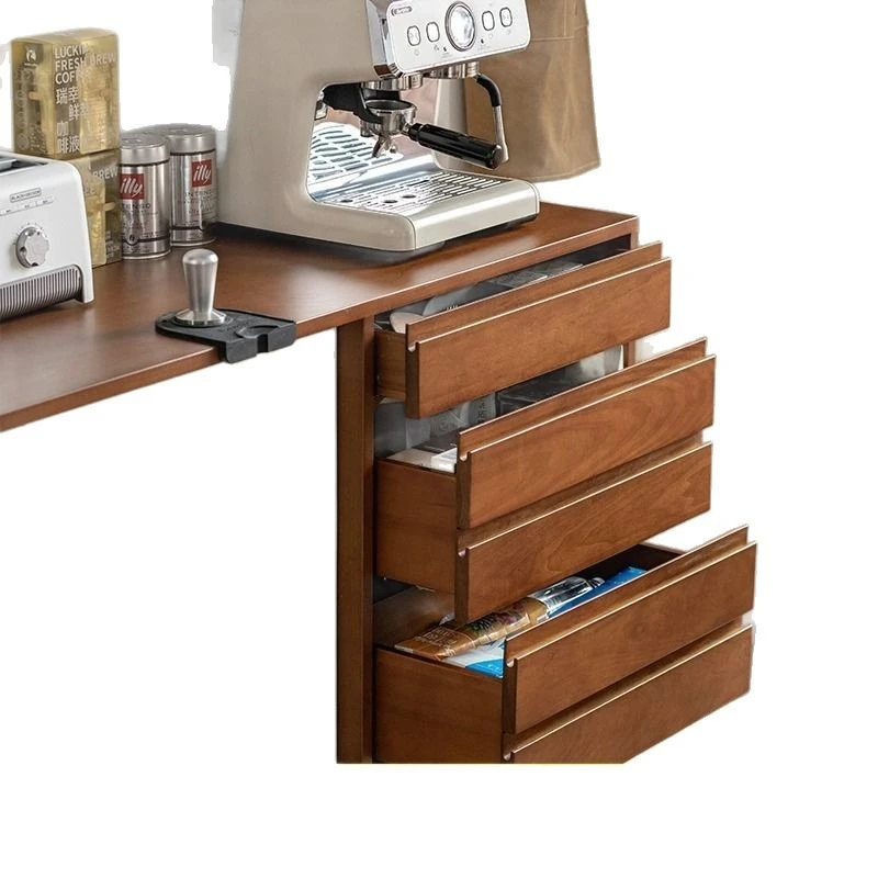 

Medieval retro solid wood dining side cabinet, kitchen locker, small apartment, living room locker, household tea cabinet