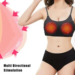 Portable Electric Breast Massage Bra Wireless Heating Vibration Chest Breast Stimulator Devices Prevent Sagging Breasts Massager