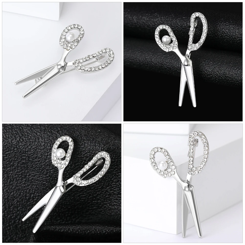 

Rhinestone Brooch Pin Alloy Lapel Pin for Women Clothing Simple Design Safe Durable Various Styles Christmas Gift