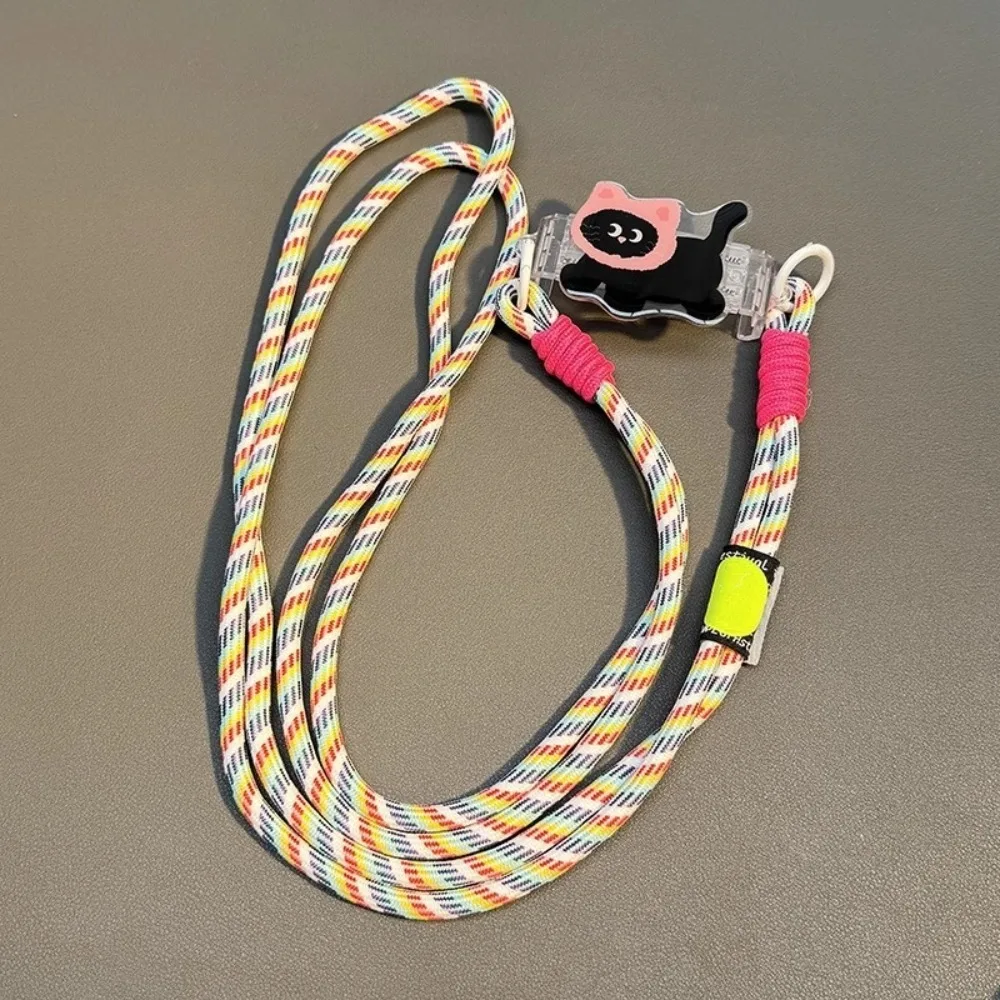 

Ремешок для мобильного телефона с изображением кошки и собаки, милый мультяшный телефон, цепочка через плечо, анти-потерянный регулируемый держатель для задней панели телефона