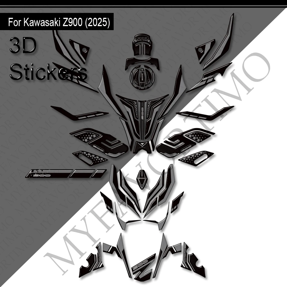 Voor Kawasaki Z900 Z900 SE 2025 2026 Motorfiets Tank Pad Cap Gas Stookolie Kit Kuip Spatbord Covers Stickers Decals protector