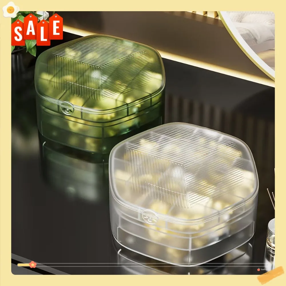 

Новинка 2025 года, изысканное полупрозрачное ожерелье, серьги, коробка для хранения ювелирных изделий, портативная большая вместительная шкатулка для ювелирных изделий