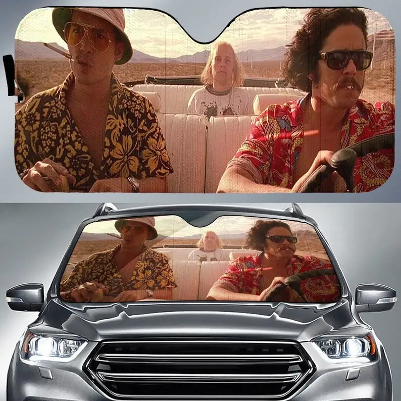 

Fear and Loathing in Las Vegas Movies Johnny Depp Mark Harmon Car Sun Shade auto Accessories, Auto Sun Shade, Car Sun Shade, Car