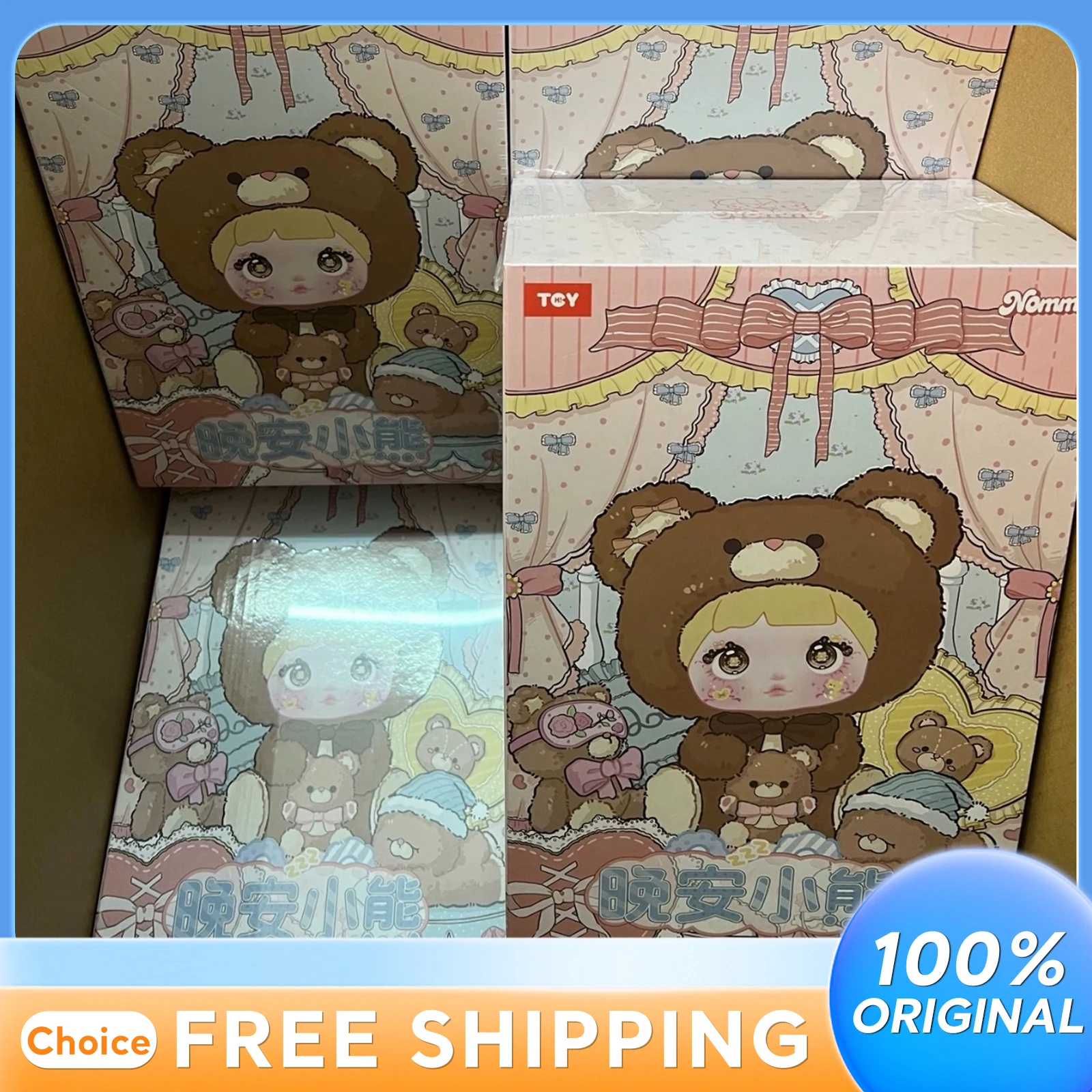 

Аутентичные медведи Nommi Goodnight, 400% плюшевые милые куклы, коллекционные игрушки для девочек, модная слепая коробка, плюшевые мягкие мягкие персонажи