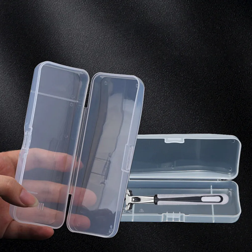 

10Pcs Razor Holder Storage Box Plastic Manual Safety Razor Case Portable Travel Shaver Organizer Protective Container