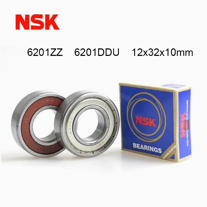 

5/10Pcs Japan NSK 6201 Bearing 6201ZZ 6201DDU 6201 RS 12*32*10mm Deep Groove Ball Bearings 12 x 32 x 10mm for Bicycle Hubs