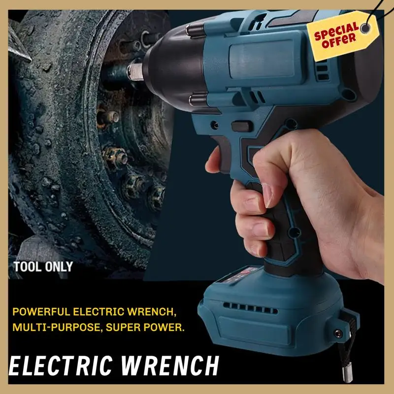 

Classy-1/2 Inch Electric Impact Wrench 600N. M High Torque Socket Wrench Car Truck Repairing Power Tool For 18V Battery