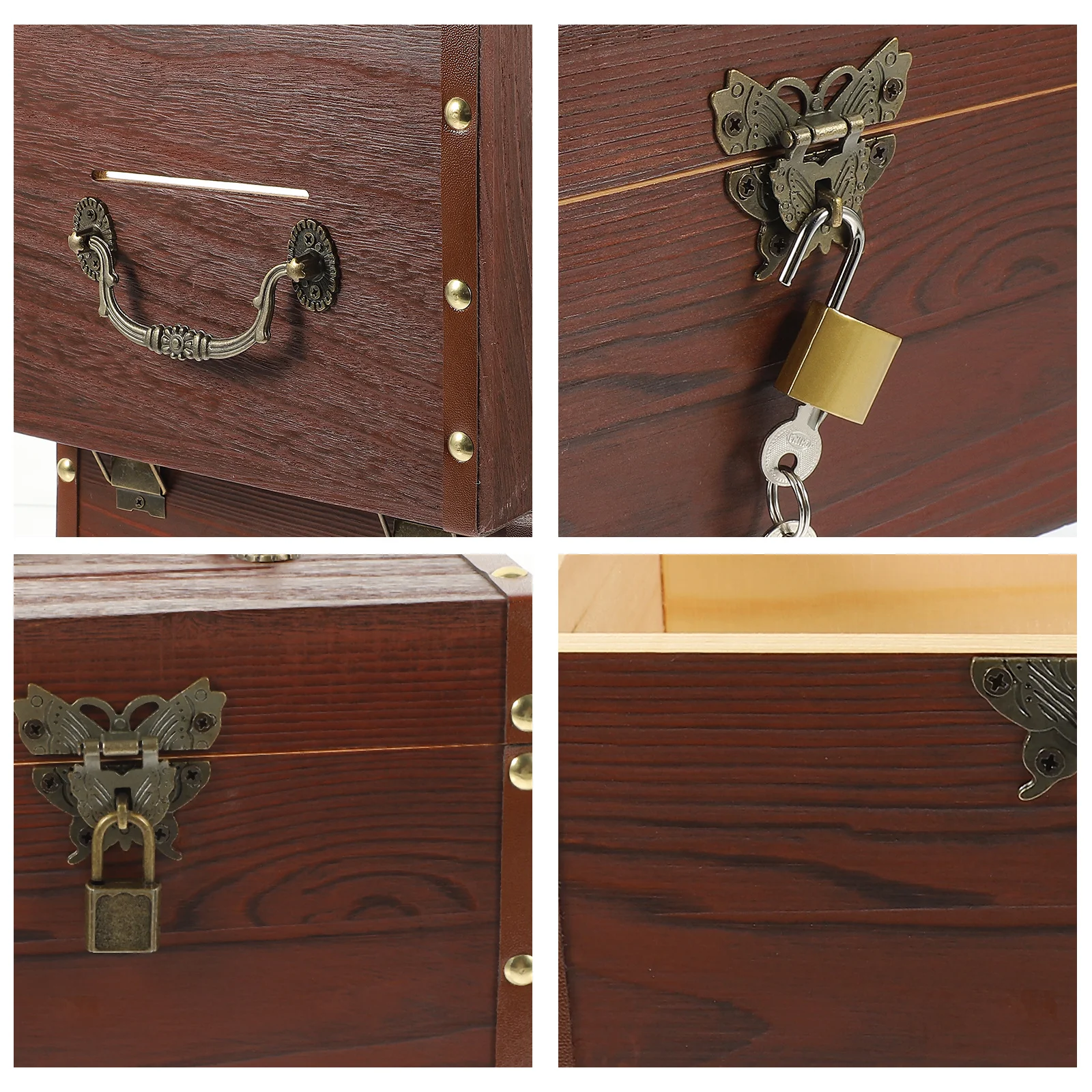 

Wooden Piggy Bank Large Capacity Retro Coin Jar Kids Pirate Treasure Chest Money Saving Box Home Decor Storage Container