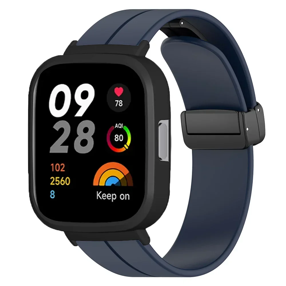 Xiaomi Redmi 3用シリコンストラップ,折りたたみ式磁気バックル,リストバンドブレスレット