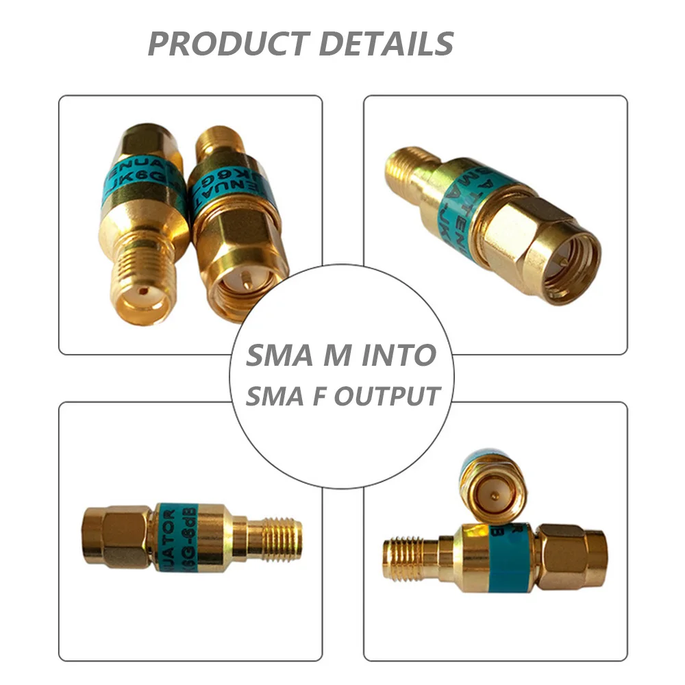 1 قطعة 2 واط المخفف DC-6 جيجا هرتز النحاس مطلية بالذهب RF التوهين المحوري SMA ذكر إلى SMA أنثى SMA-JK محول موصلات قطري