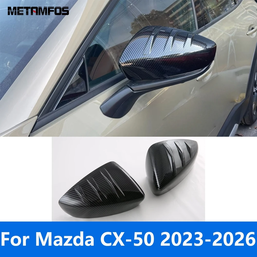 

Rearview Side View Mirror Cover Trim For Mazda CX-50 CX50 2023 2024 2025 2026 Carbon Fiber Protector Sticker Car Accessories