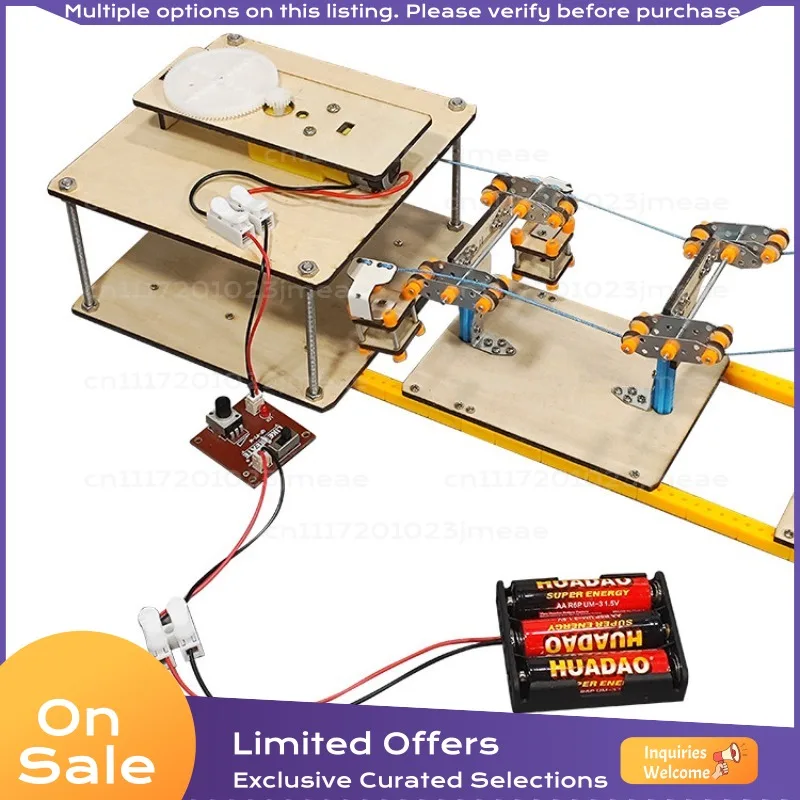 Aerial Cable Car DIY Model Kit STEAM STEM Science Experiment Maker Craft Materials for Primary and Middle School Students
