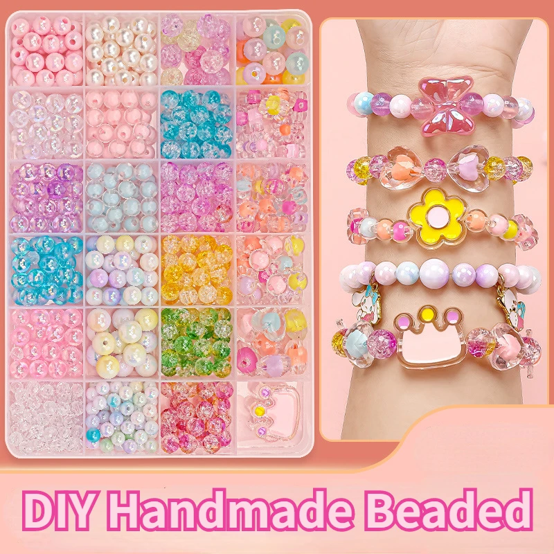 Creative Children Handmade Beaded Toys Girl DIY Bracelet Educational Toy Jewelry Material Necklace Bracelet Beaded