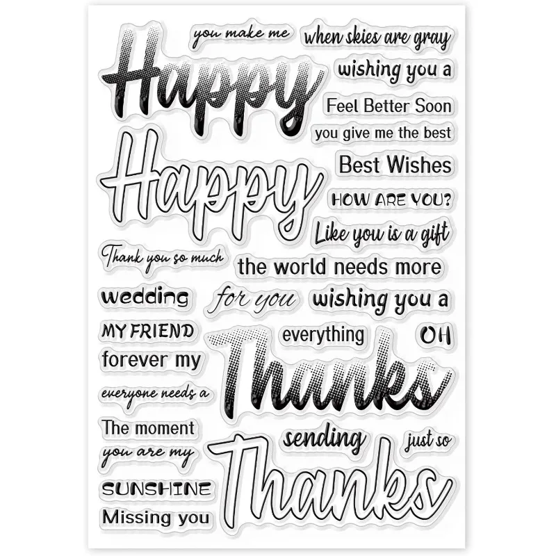 

1 шт., силиконовые штампы с надписью «благословения»