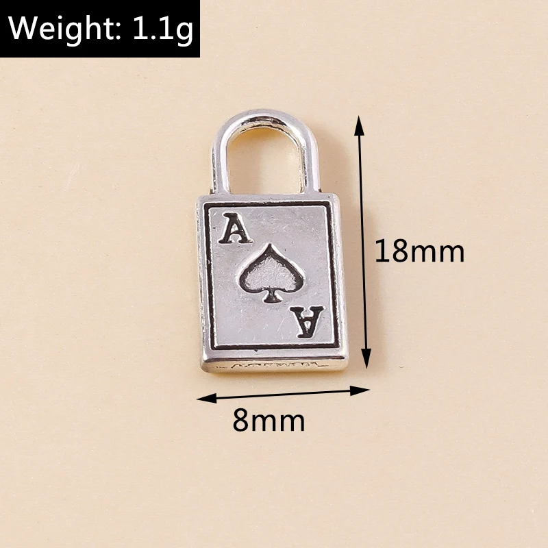 Leslie 20 Stück Gold Silber Farbe Vorhängeschloss Schlüssel Charm Anhänger Schmuck Zubehör Retro Schlüssel Charms DIY handgemachte Schmuckherstellung Handwerk – Detail 10