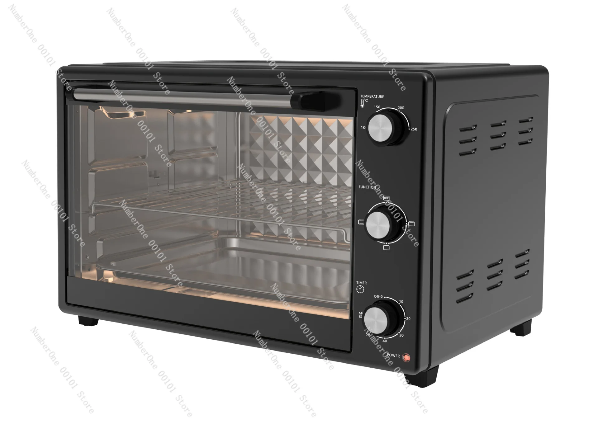 Household multifunctional electric oven 60L large capacity timing temperature control source
