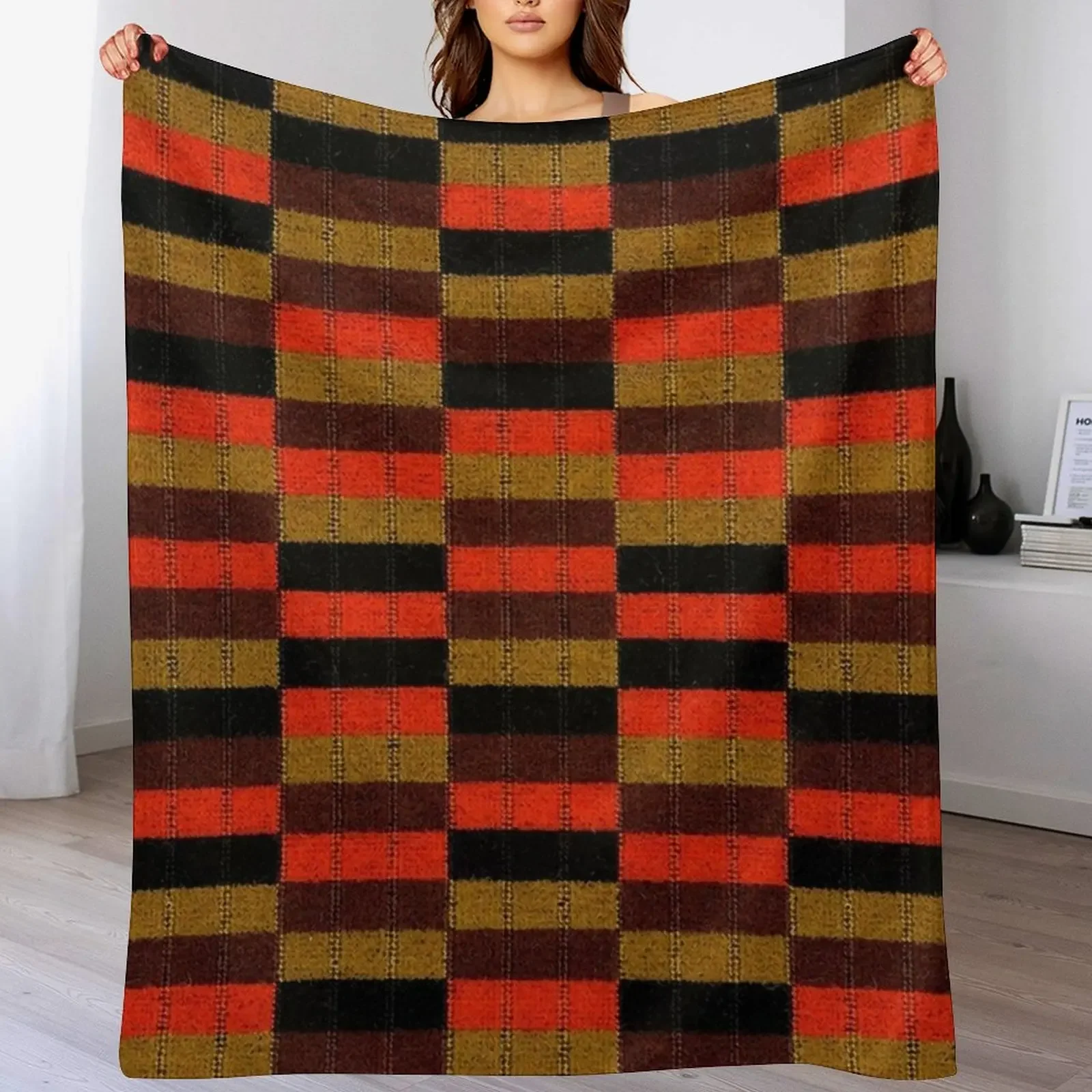 D78 Moquette - D Stock - London - Train Throw Blanket Men's Soft Warm Throw Blanket for Couch