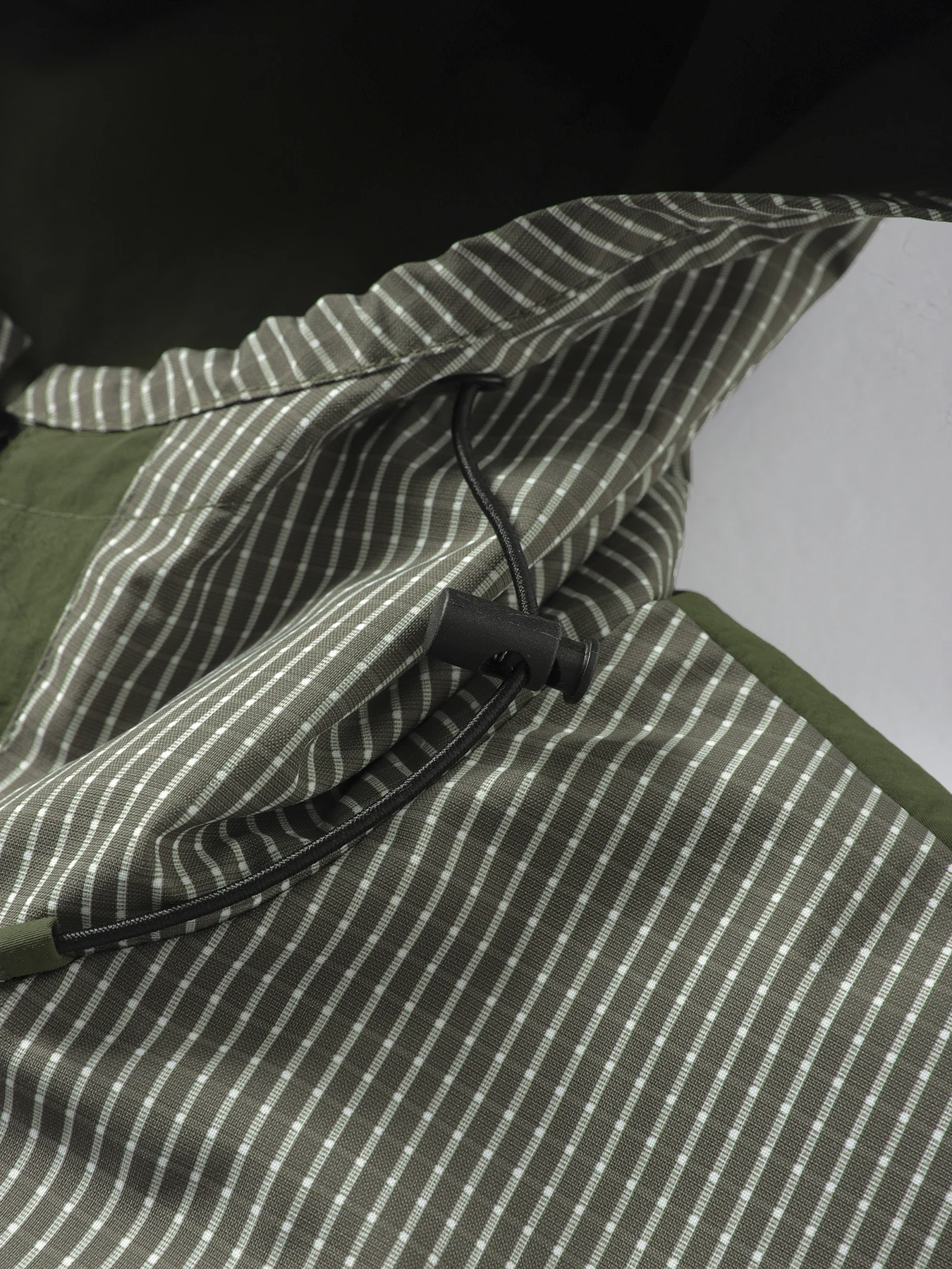 سترة بغطاء للرأس للرجال للخريف/الشتاء، ملابس خارجية مخططة للرجال #3