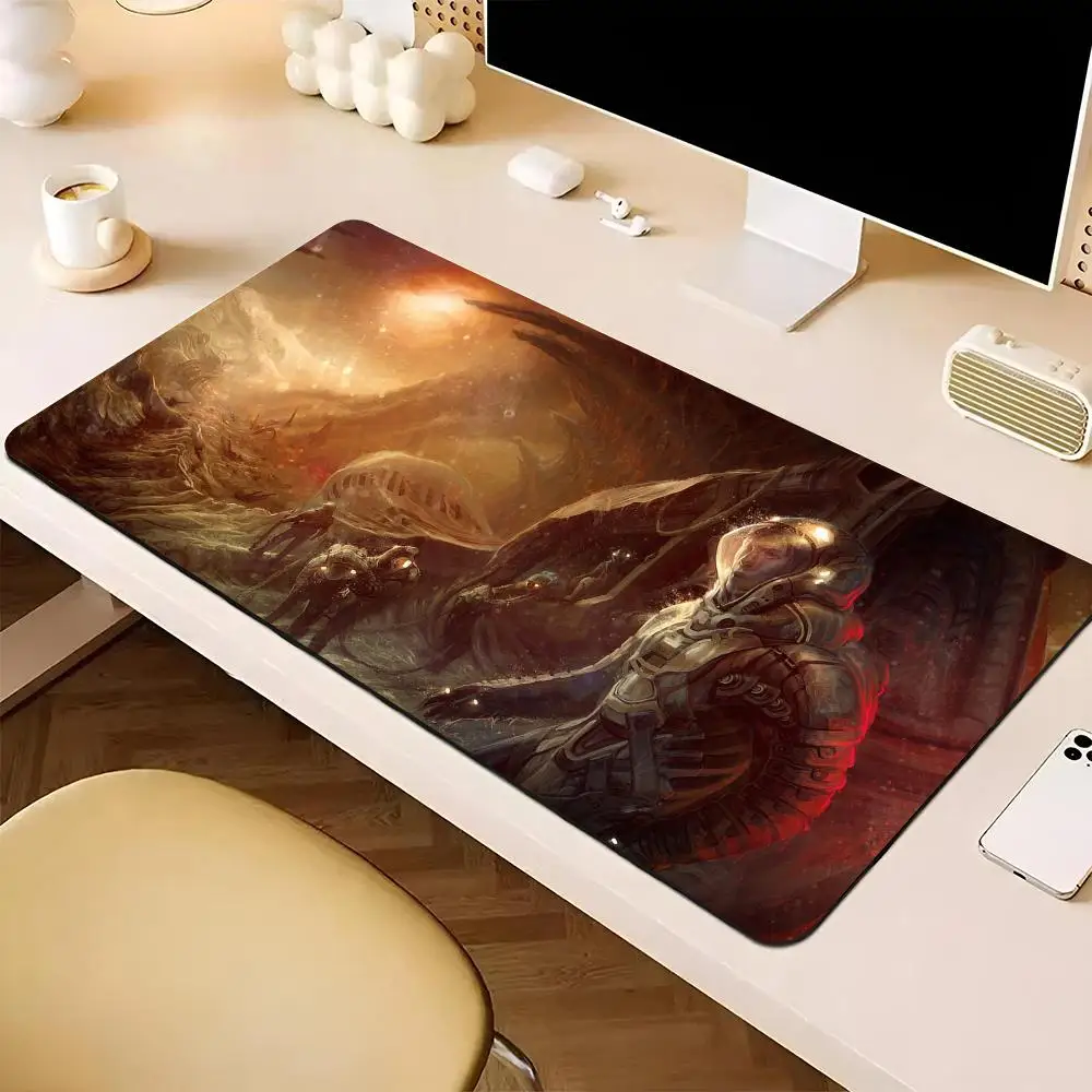 Sci Fi Adventure Mouse Pad E-sports players game teclado XXL Large Computer Laptop Non-slip Keyboard Desk Mat Computer Game CS l