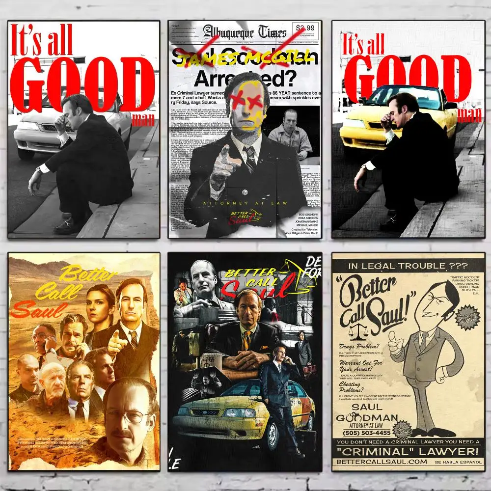 TV B-Better Call Saul Poster Vintage Wall Art Aesthetic Room Decor Print Living Room Bedroom Home